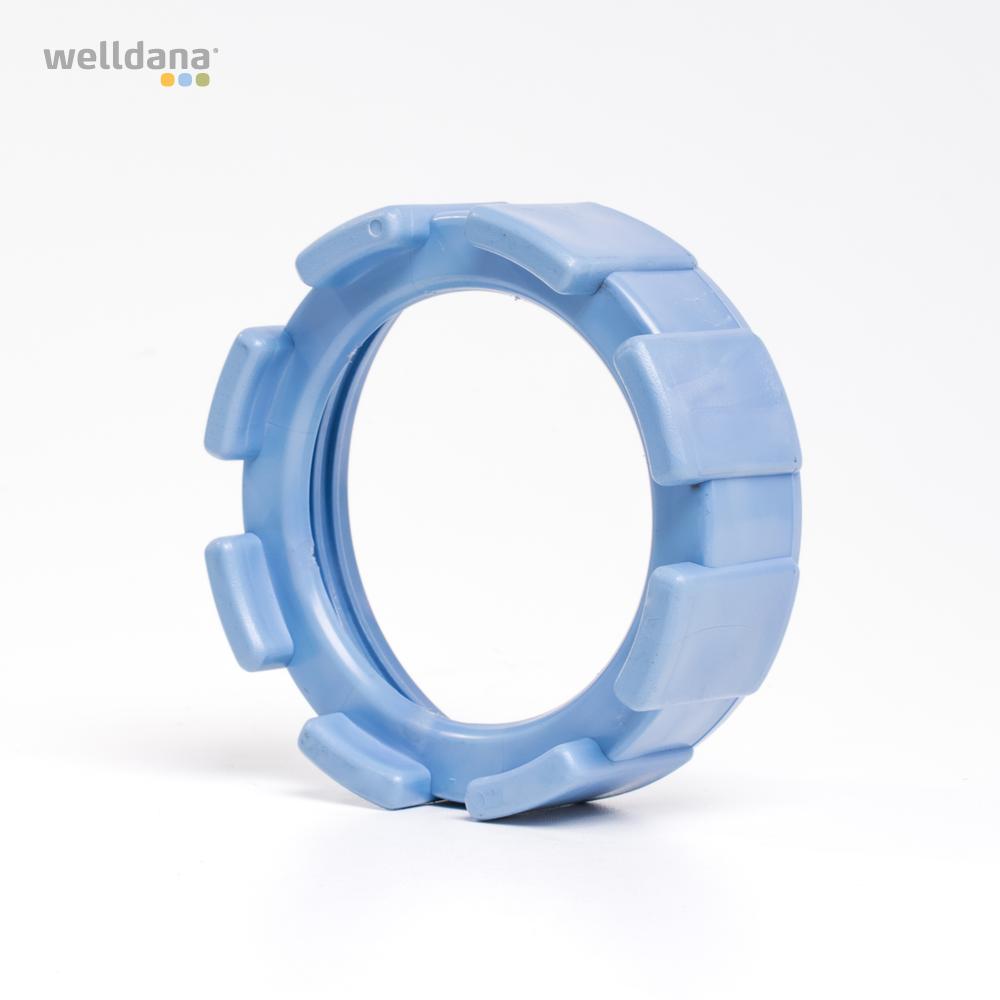 locking ring for thread cell Old model light blue/UDGÅET