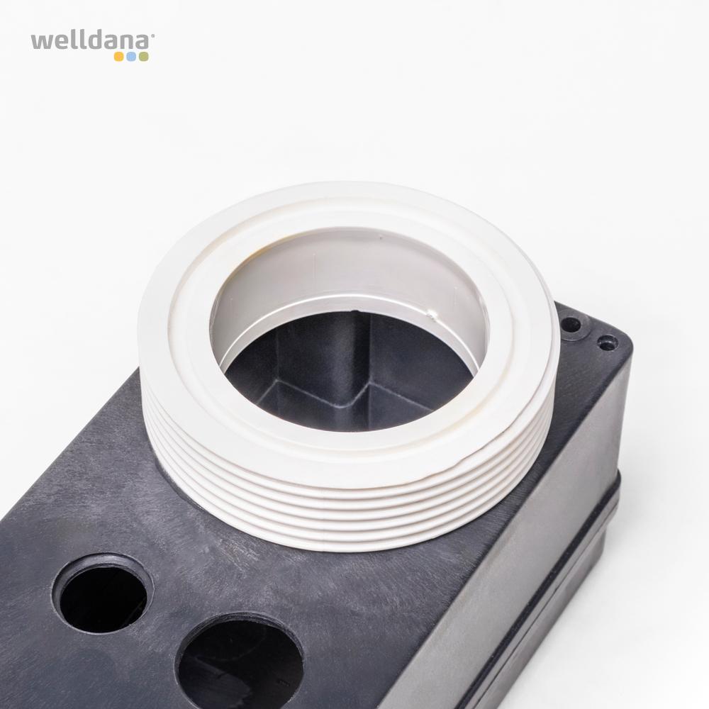 Klemkasse, låg+bund. Hvid. Welldana Spa Heater. - Image 2