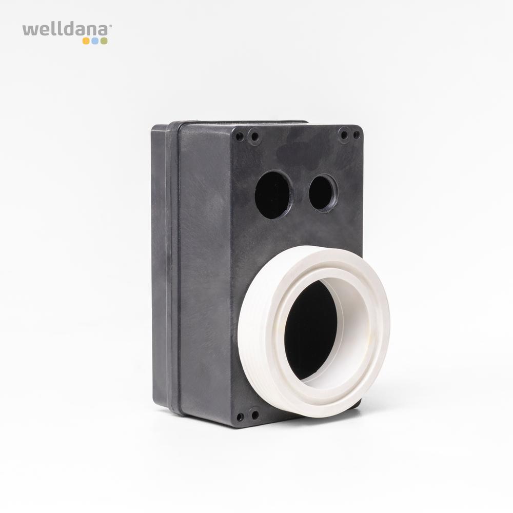 Klemkasse, låg+bund. Hvid. Welldana Spa Heater. - Image 3