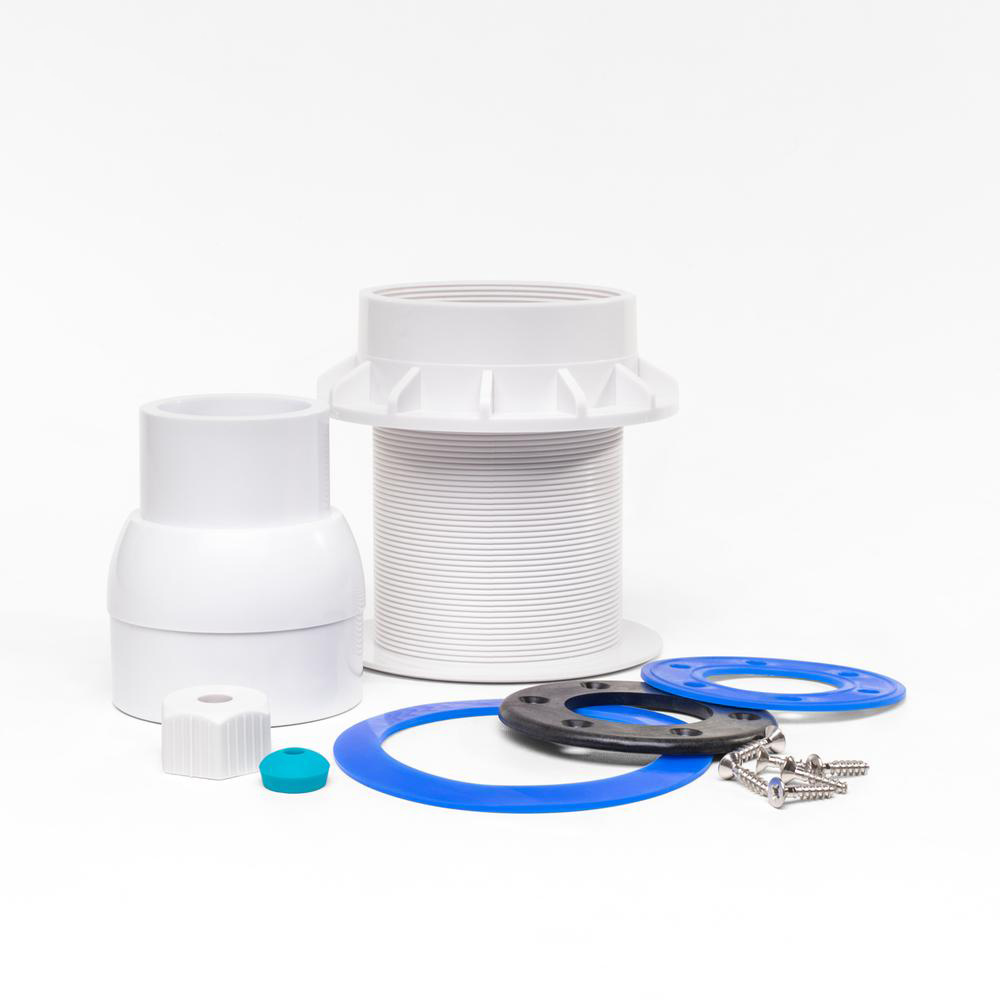 Væg gennemføring m/flangekit Adagio Til stål/polyester/liner pool