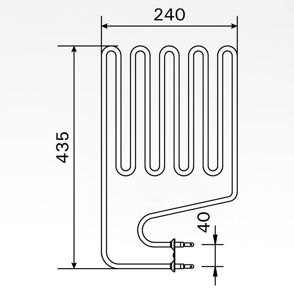 Sauna element 2150W, 230V Terminaler i siden.