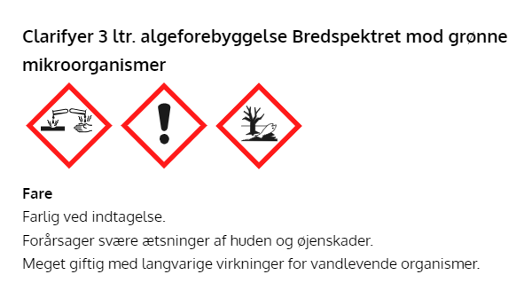 Clarifyer 3 ltr. algeforebyggelse Brespektret mod grønne mikroorganismer - Image 2