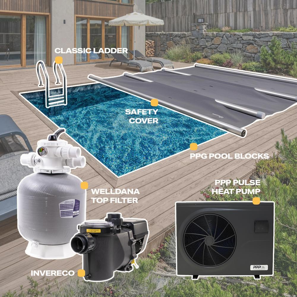 Poolpakke Standard 4 x 8 x 1,50 m - Image 2