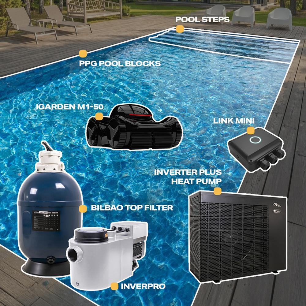 Poolpakke Favorit 4 x 8 x 1,50 m - Image 2