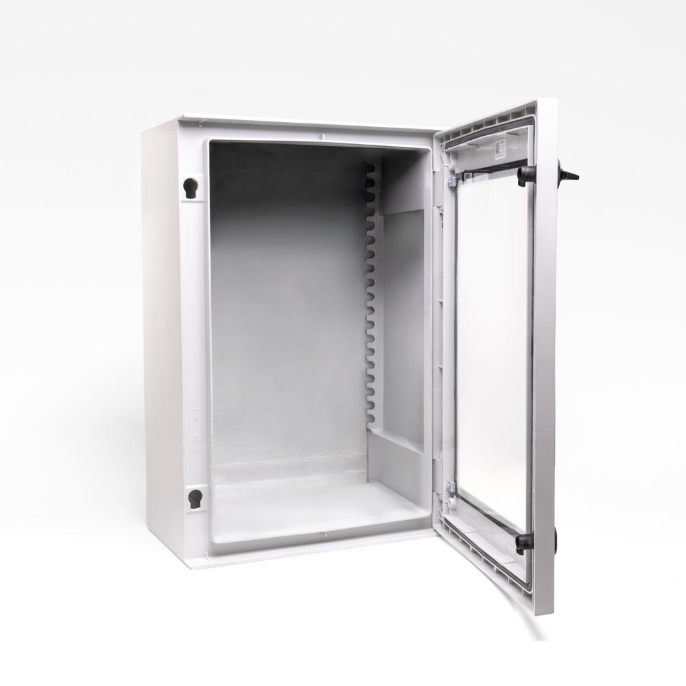 Kemiskab uden adaptering - 647x436x250 Glaslåge med 2 låse - Hvid - Image 2